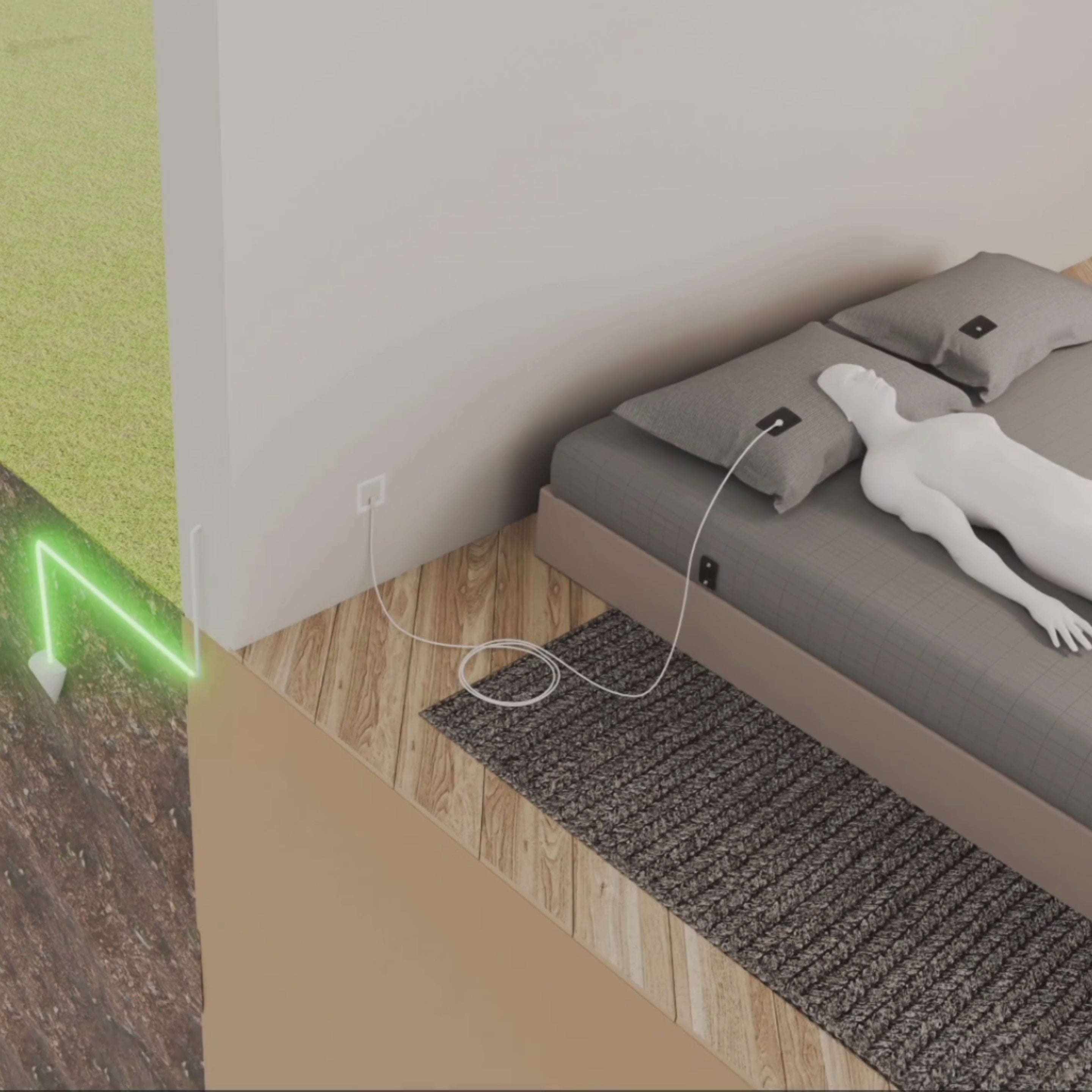 Įžeminimo pagalvės užvalkalas